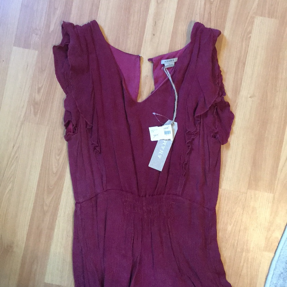 Anama gaucho pants romper maroon